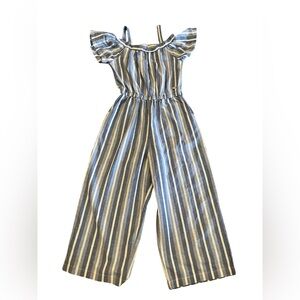 Bebe girls striped pantsuit girls M